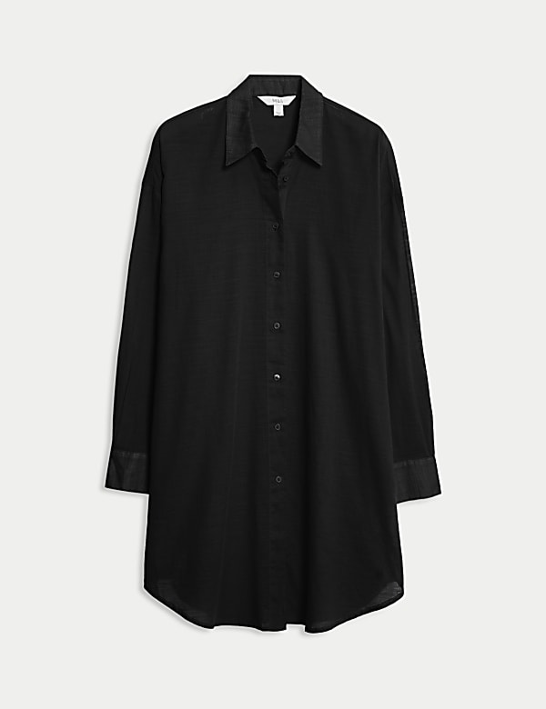 Zuiver katoenen strandshirt kraag - NL