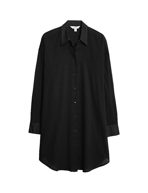 Pure Cotton Collared Beach Shirt