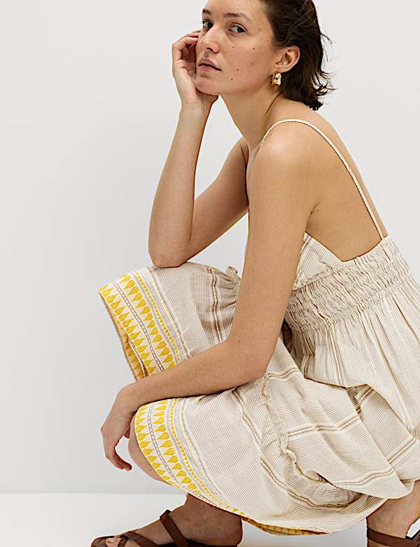 Cotton Rich Strappy Midaxi Beach Dress
