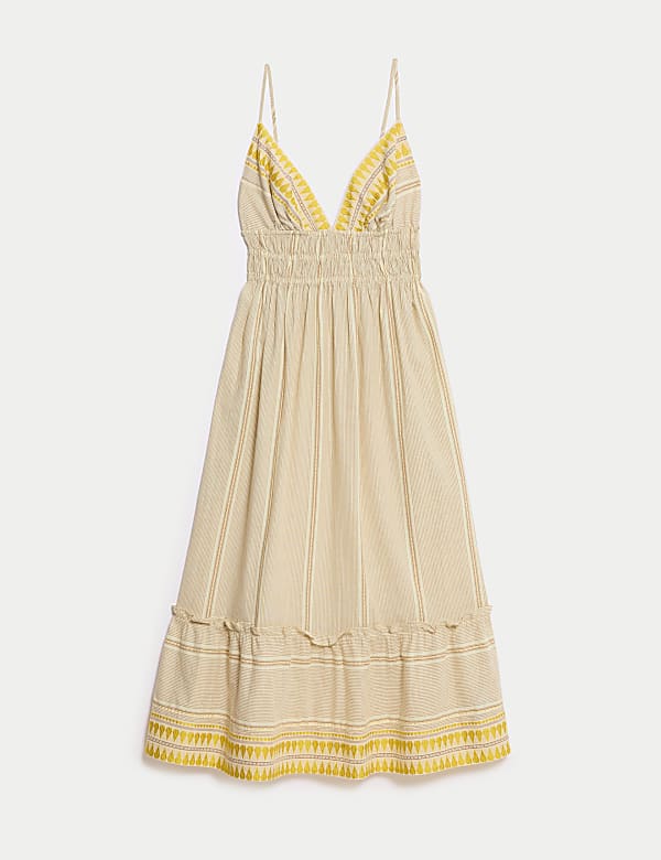 Cotton Rich Strappy Midaxi Beach Dress - NL