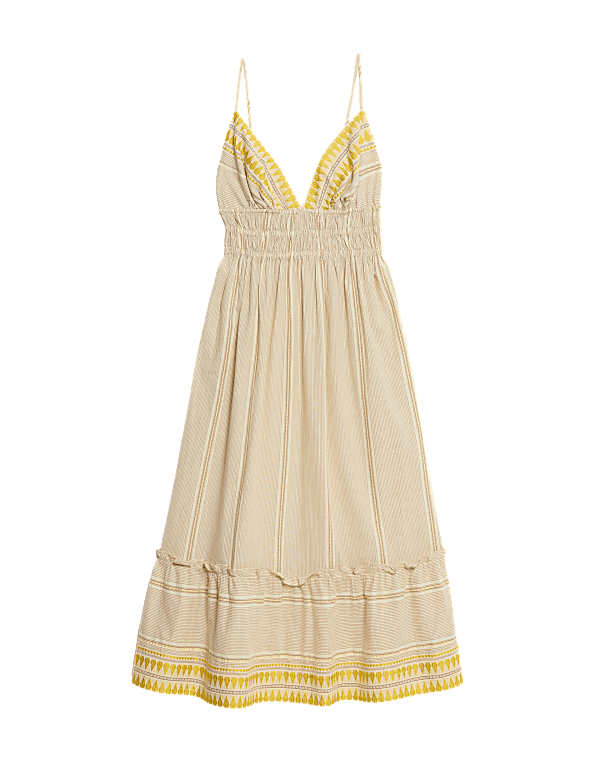 Cotton Rich Strappy Midaxi Beach Dress