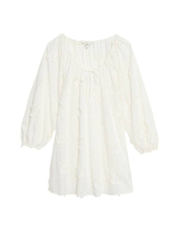 Pure Cotton Floral Mini Beach Dress
