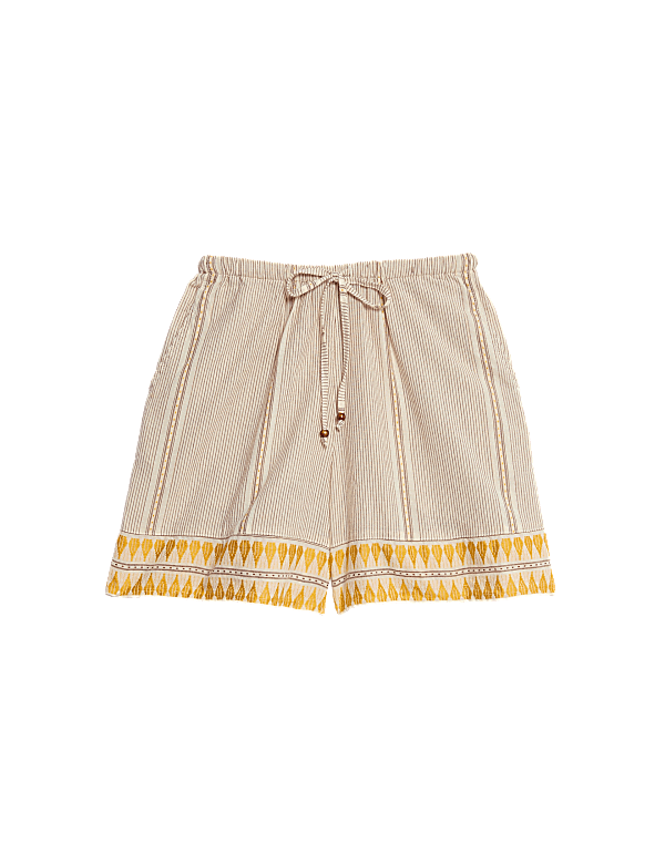 Cotton Rich Jacquard Beach Shorts