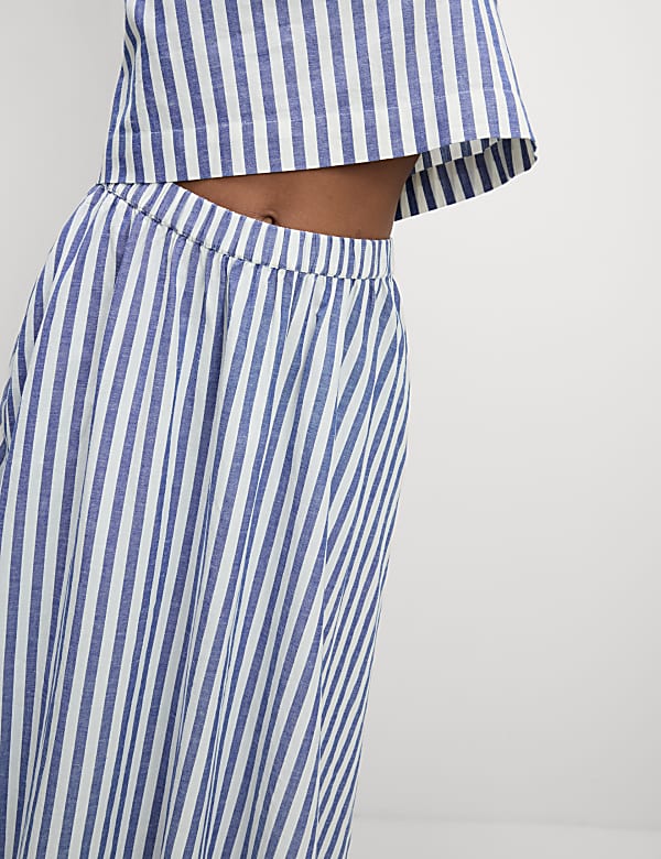 Printed Midaxi Beach Skirt with Linen - NL