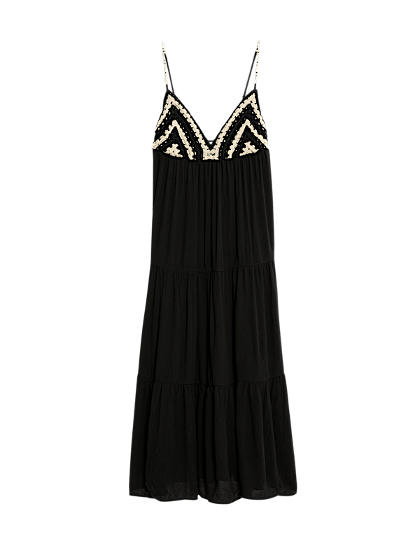 V-Neck Midi Beach Dress