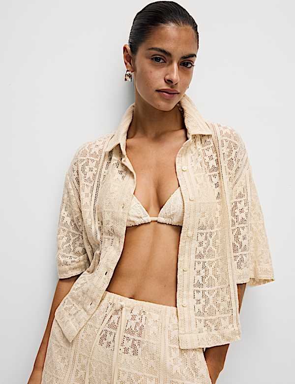 Pure Cotton Short Sleeve Beach Shirt