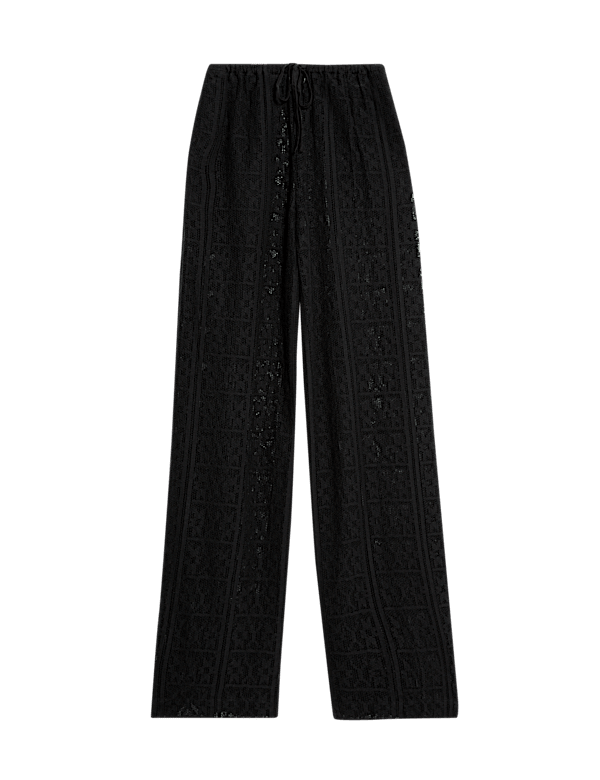 Pure Cotton Crochet Beach Trousers