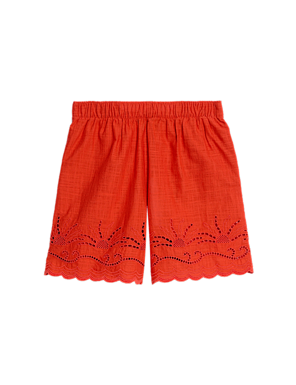 Pure Cotton Cut Out Beach Shorts
