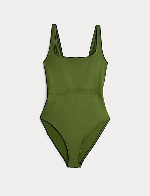 Maillot de bain sculptant &agrave; empi&egrave;cements et d&eacute;collet&eacute; rond - CH