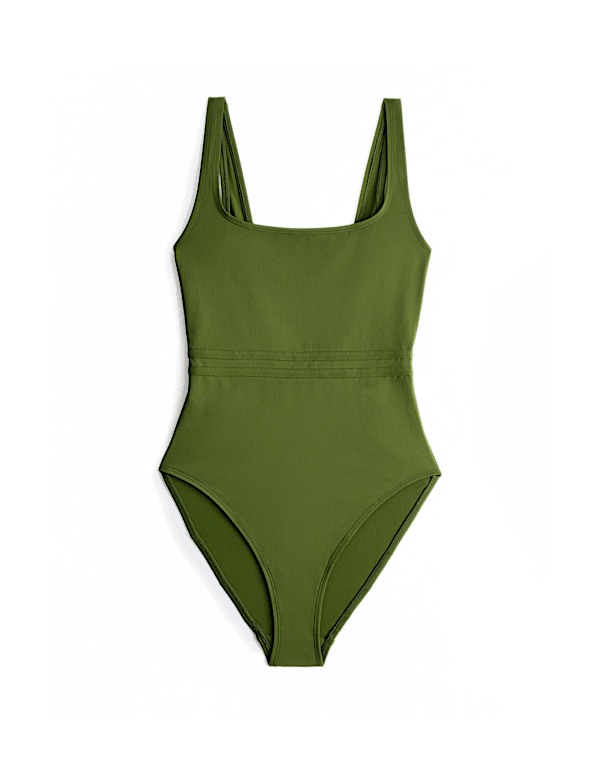 Sculpt Scoop Neck Panelled Swimsuit