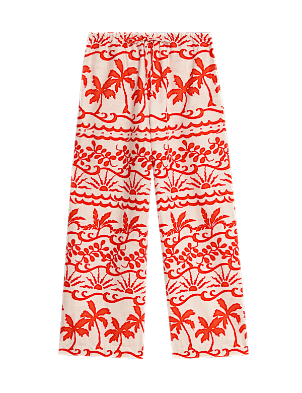Pure Cotton Printed Beach Trousers