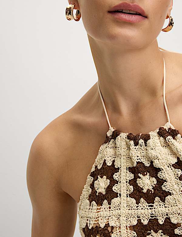 Halter Neck Mini Beach Dress - NL