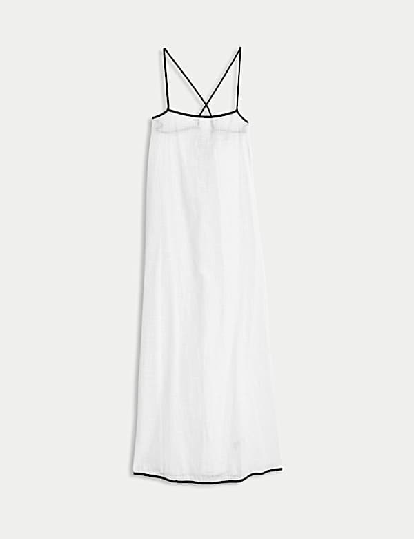 Pure Cotton Square Neck Maxi Beach Dress - JP