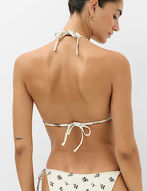 Textured Triangle Bikini Top - CN