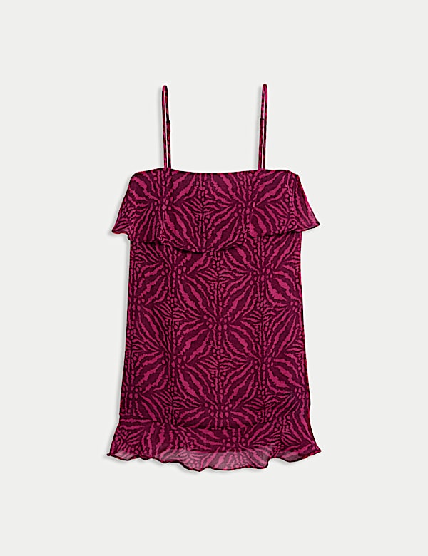 Cotton Rich Printed Mini Beach Dress - PL