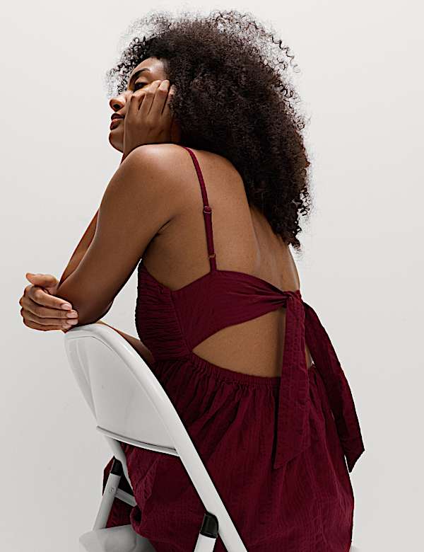 Pure Cotton Square Neck Maxi Beach Dress