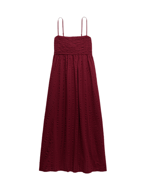 Pure Cotton Square Neck Maxi Beach Dress