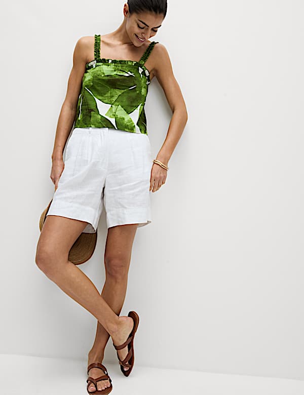 Pure Cotton Printed Strappy Vest