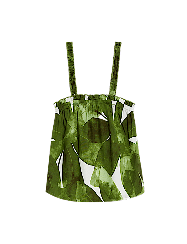 Pure Cotton Printed Strappy Vest