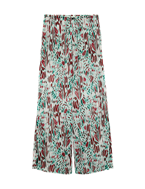 Printed Drawstring Beach Trousers