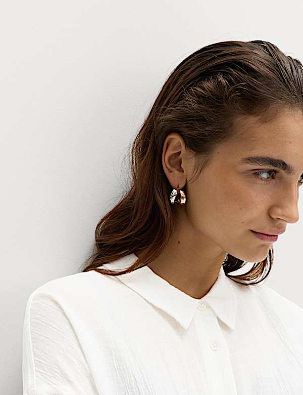 Cotton Rich Textured Shirt with Linen - SE