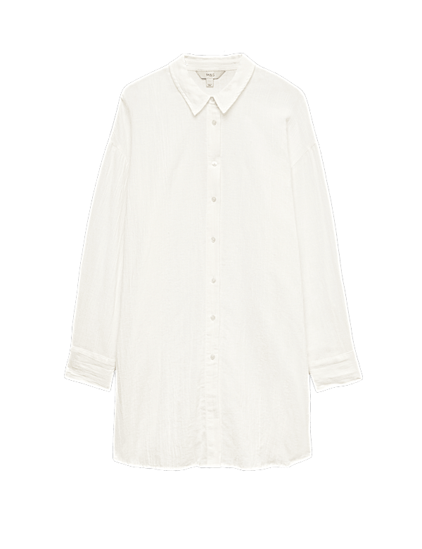 Cotton Rich Textured Shirt with Linen