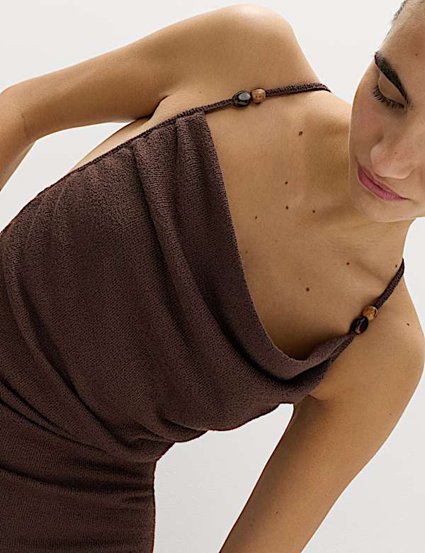 Beaded Scoop Neck Strappy Midaxi Beach Dress