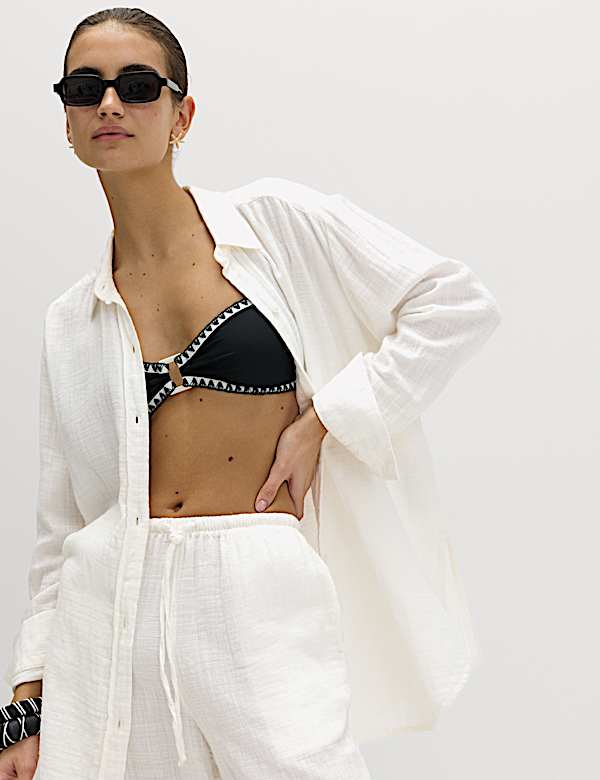 Pure Cotton Double Cloth Beach Shirt