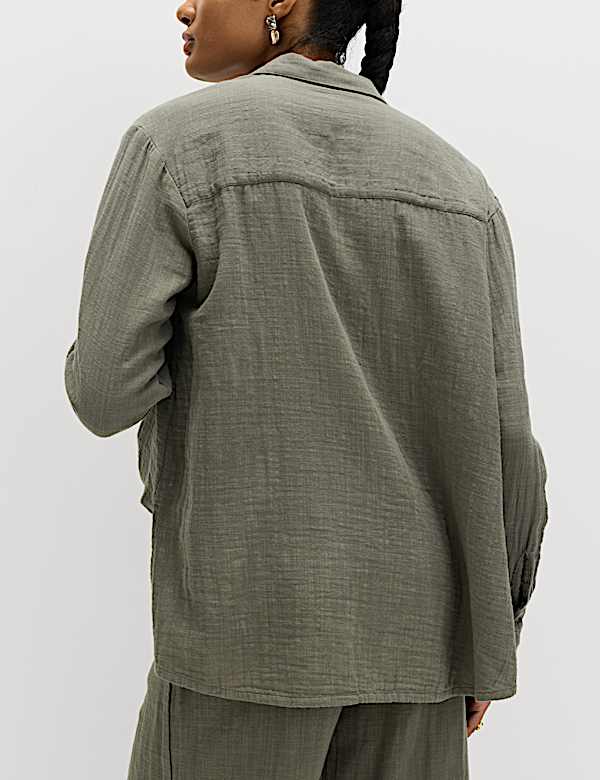 חולצת חוף מכותנה טהורה עם בד כפול - IL