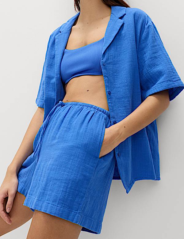 Pure Cotton Double Cloth Shorts - US