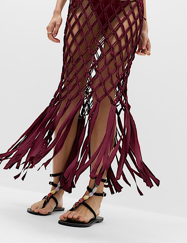 Macrame Sheer Maxi Beach Dress - SE