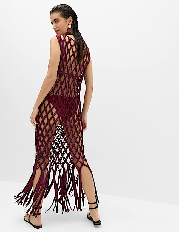 Macrame Sheer Maxi Beach Dress - SE