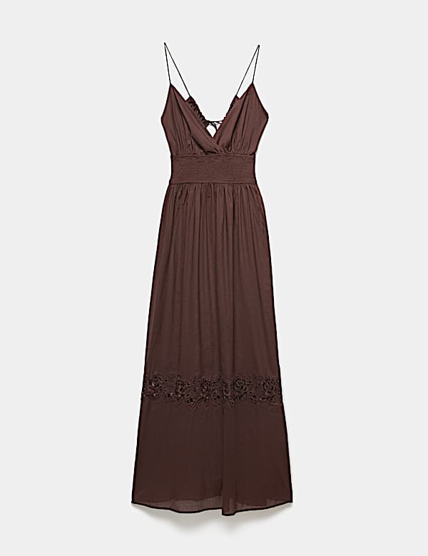 Pure Cotton Lace Insert Beach Dresses - SE