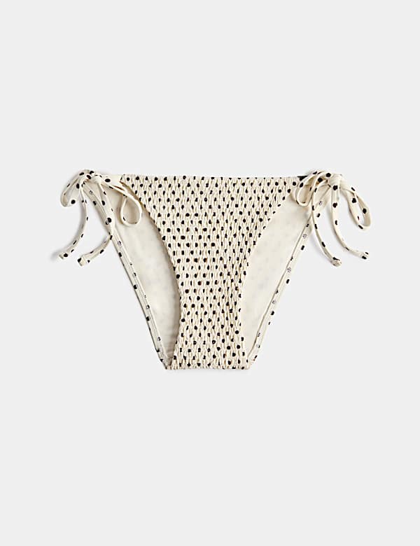 Printed Tie Side Bikini Bottoms - AL