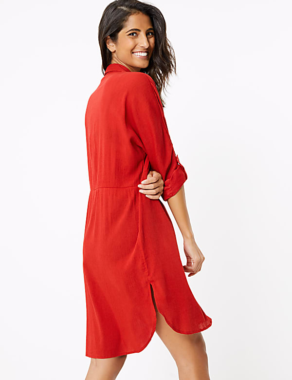 Cotton Rich Shirt Beach Dress