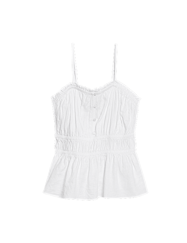 Linen Rich Sweetheart Neck Cami Top