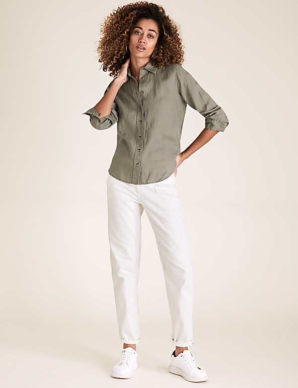 Pure Linen Long Sleeve Shirt