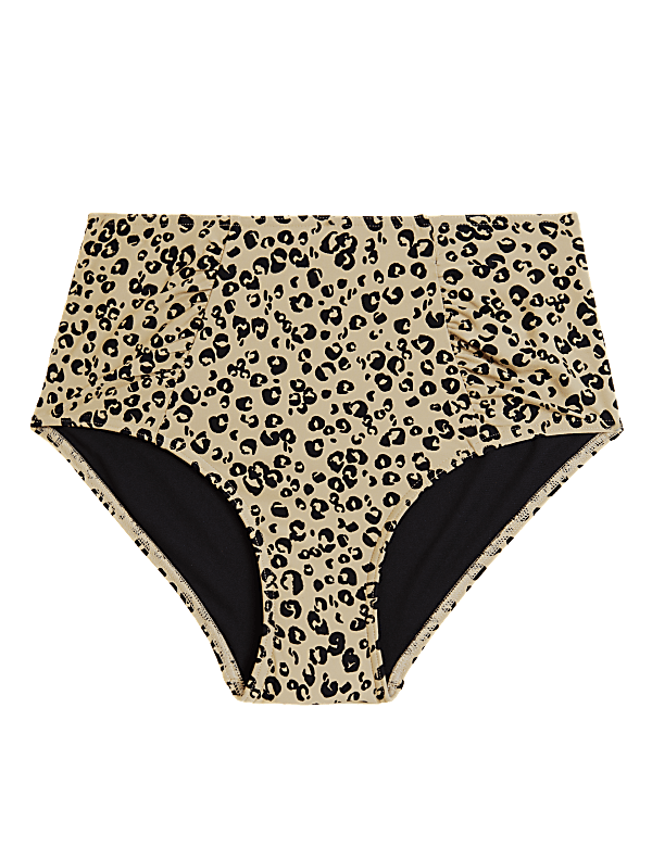 Tummy Control Animal Print Bikini Bottoms