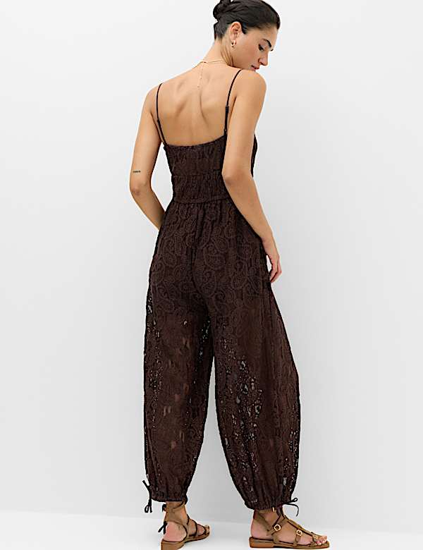 Cotton Rich Lace Balloon Jumpsuit - KR