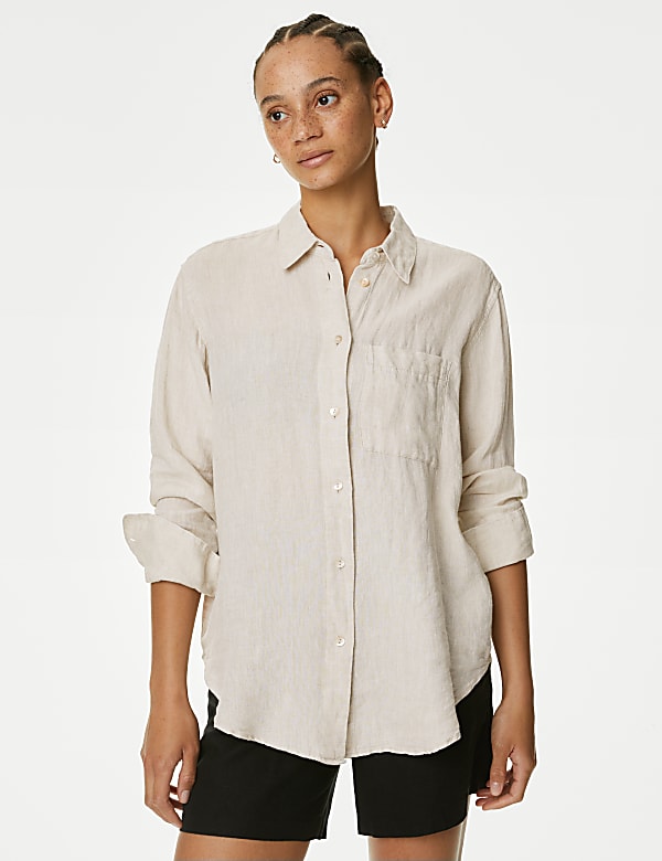 Pure Linen Oversized Shirt