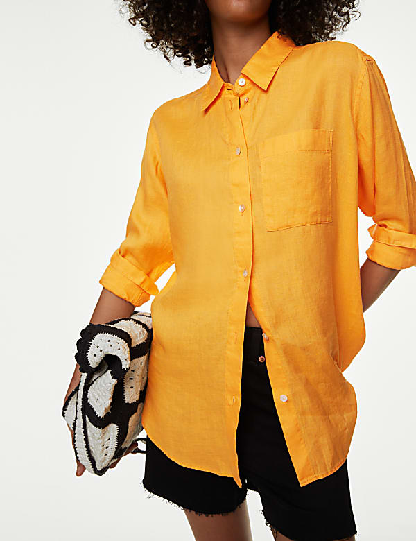Pure Linen Oversized Shirt