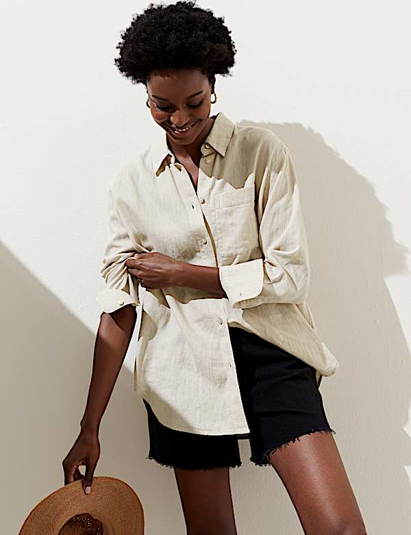 Pure Linen Oversized Shirt