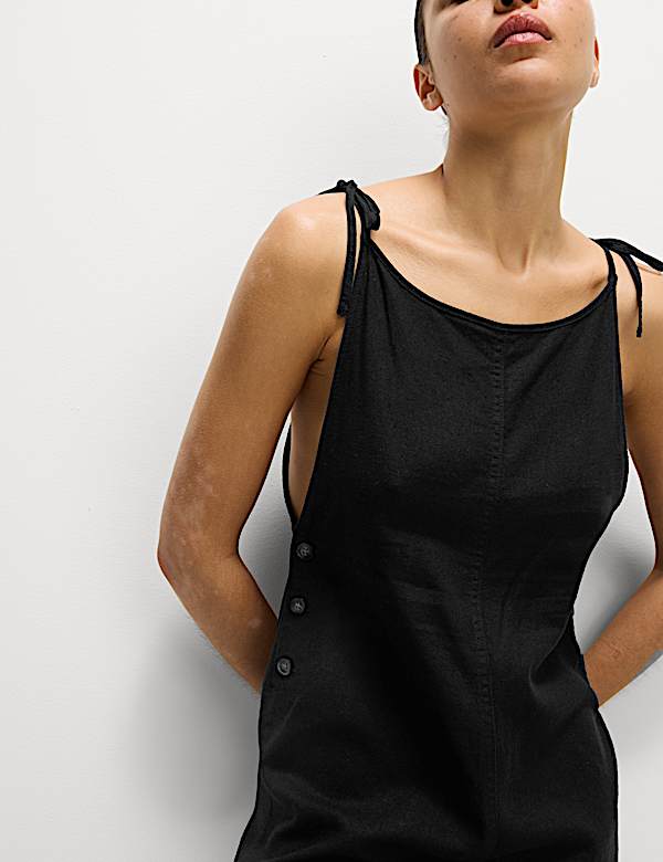 Linen Rich Strappy Playsuit - RS