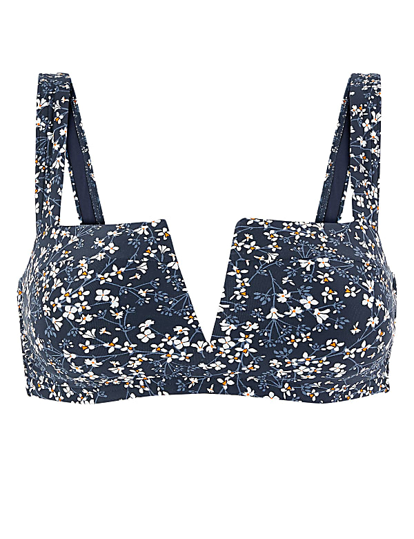 Ditsy Floral V Wire Bikini Top