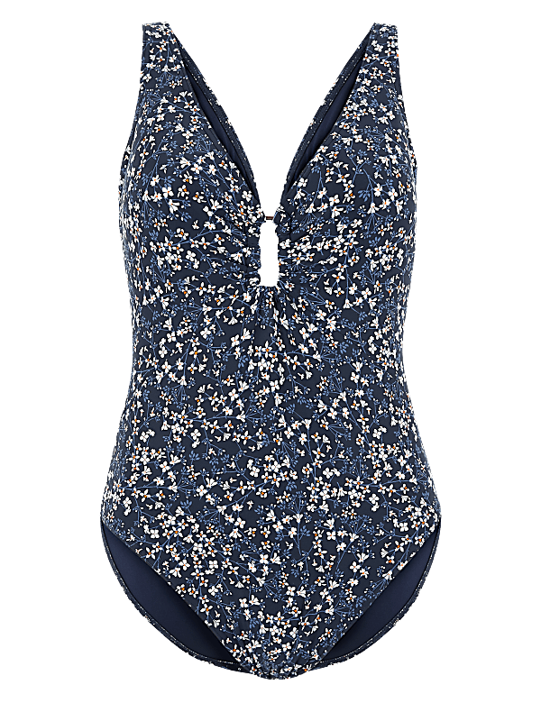 Ditsy Floral Plunge Swimsuit