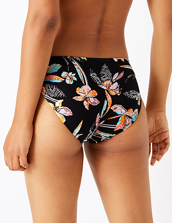 Printed Front Twist Hipster Bikini Bottoms