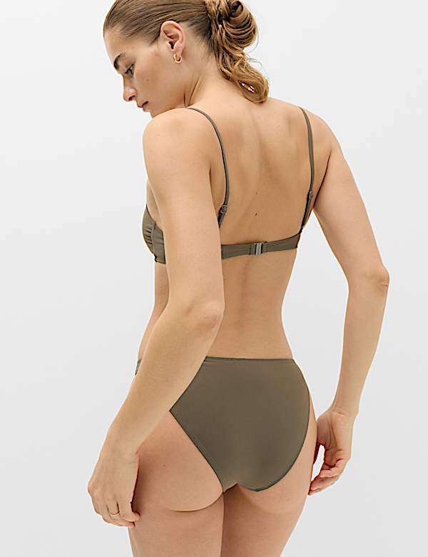 Padded Cropped Scoop Neck Bikini Top - MX