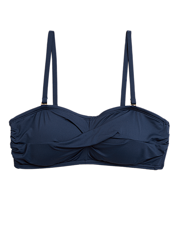 Twist Front Bandeau Bikini Top