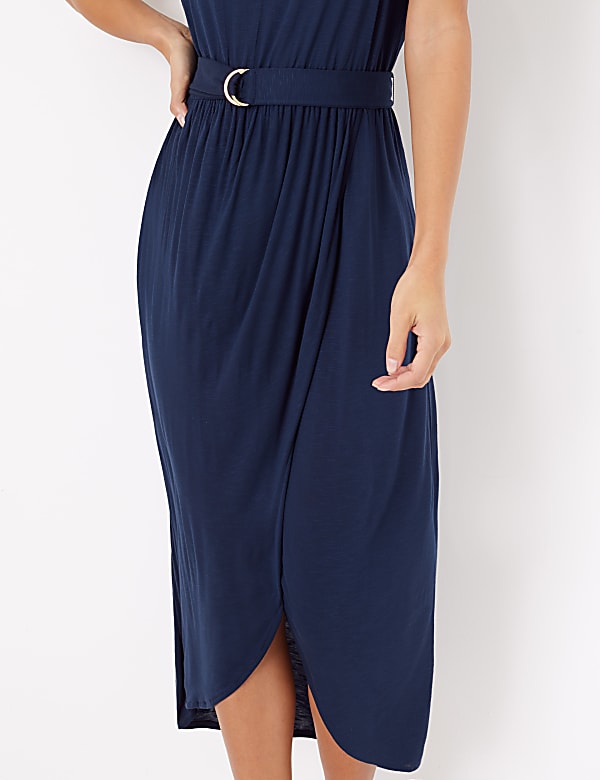 Jersey Belted Maxi Beach Dress