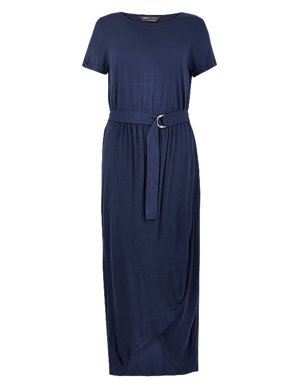 Jersey Belted Maxi Beach Dress